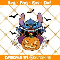 Stitch x Pumpkin Svg, Stitch Svg, Pumpkin Vampire Svg, Disney Halloween Svg, Vampire Halloween Svg, File For Cricut