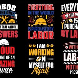 Labor T-Shirt Design Bundle,