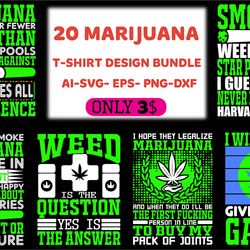 Marijuana T-Shirt Design Bundle