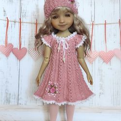 Ruby Red Fashion Friends doll clothes -dress, hat, knee socks,