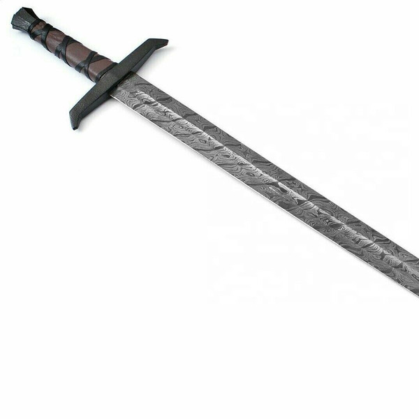 Custom handmade hand forged damascus steel king authur viking sword near me in arizona.jpg