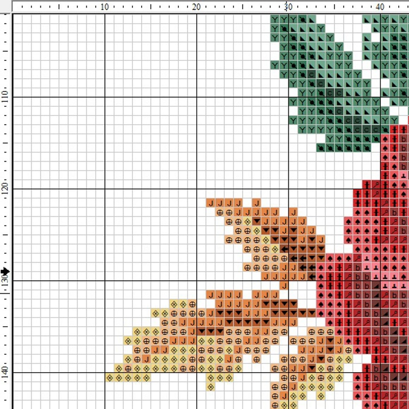 Vintage Parrot on a branch with flowers cross stitch pattern.jpg