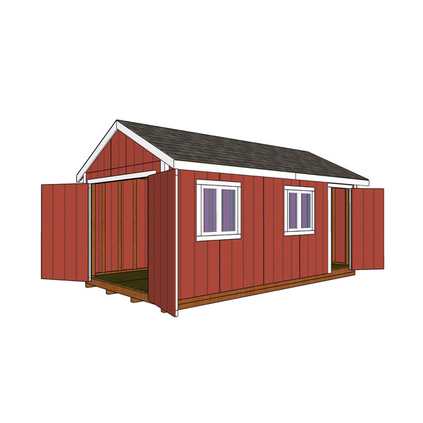 10x20 Gable Shed Plans - side view.jpg