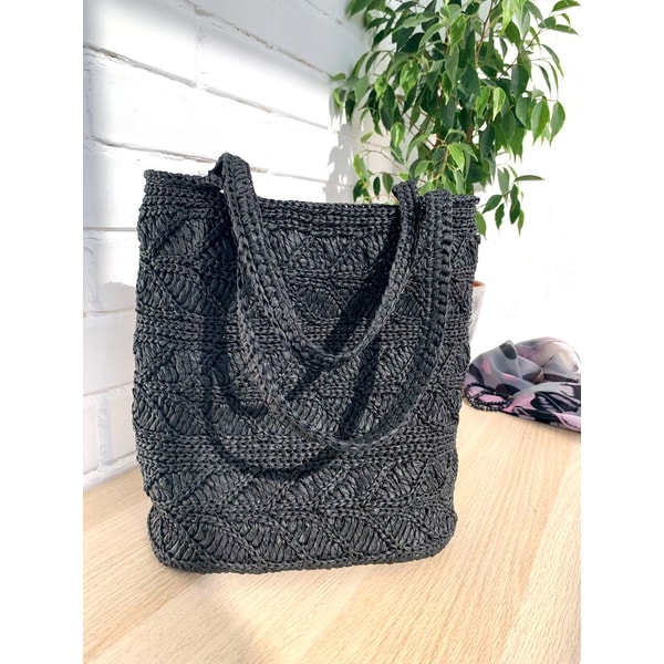 Crochet Pattern Raffia Bag, Casual Bag, Raffia Tote bag, Raf - Inspire ...