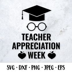 Teacher Appreciation Week SVG cut file. Gift for teacher