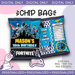 Add personalized Battle Royale Chip Bag, not editable