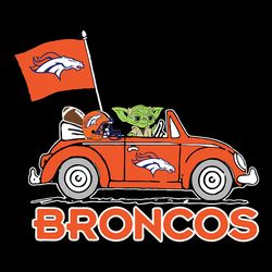 Baby Yoda Car Fans Denver Broncos NFL Svg, Football Svg, Cricut File, Svg