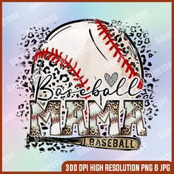 gameday baseball gameday lightning bolt leopard mom png, baseball png, png high quality, png, digital download
