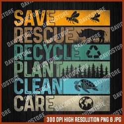 save bees rescue animals recycle plastics fun earth day png, png high quality, png, digital download