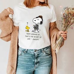 snoopy t-shirt, love snoopy forever tee shirt, snoopy shirt, printed tee, gift for her, gift for him, red cross snoopy s