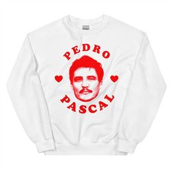 i heart pedro pascal sweatshirt - i love pedro pascal movie tv acto t-shirt - 2 hearts for pedro pascal tee shirt, pedro