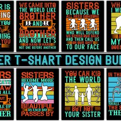 Sister love Bundle design | 21 Design Bundle Sublimation Cricut, SVG, PDF, PNG Cricut print file, Sister svg bundle, Ins