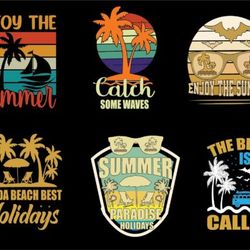 summer sunset vintage t-shirt bundle
