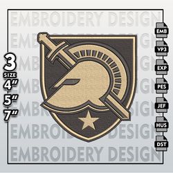 Army Black Knights Embroidery Designs, NCAA Logo Embroidery Files, NCAA Black Knights, Machine Embroidery Pattern