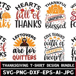 Thanksgiving Sentiments Five SVG Bundle - 12 SVG, Clipart, Cut and Printable Files - Personal and Small Business Use - T