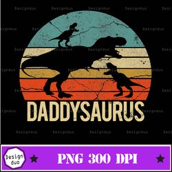vintage retro 3 kids daddysaurus png, sunset png, fathers day png, daddy saurus png,