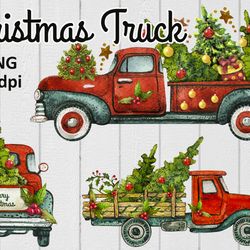 3 designs christmas truck png bundle, christmas decor