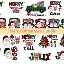 30 designs merry christmas png bundle, santa claus png