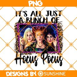 Its Just A Bunch Of Hocus Pocus Leopard Png, Vintage Halloween Png, Sanderson sisters Png, Hocus Pocus Character Png