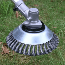 heavy-duty steel wire weed brush for outdoor maintenance