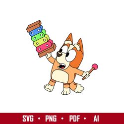 bingo dog heeler svg, bluey bingo svg, bluey svg, cartoon svg, png pdf ai digital file