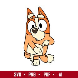 bluey bingo dog svg, bingo heeler svg, bluey svg, cartoon svg, png pdf ai digital file