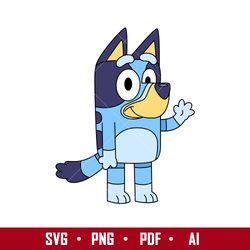 bluey dog svg, bluey svg, cartoon svg, png pdf ai digital file