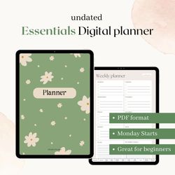 Undated Digital Planner - Digital Planning, Personal Planner, Notability Planner, Minimal Planner, iPad Planner