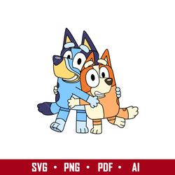 Bluey And Bingo Dog Svg, Bluey Svg, Cartoon Svg, Png Pdf Ai Digital File