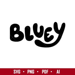 bluey logo silhouette svg, bluey svg, cartoon svg, png pdf ai digital file