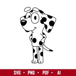 bluey chloe svg, chloe dog svg, bluey svg, cartoon svg, png pdf ai digital file