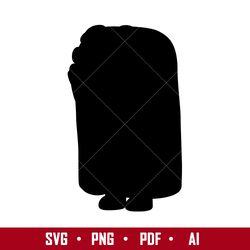 granny janet silhouette  svg, bluey svg, cartoon svg, png pdf ai digital file