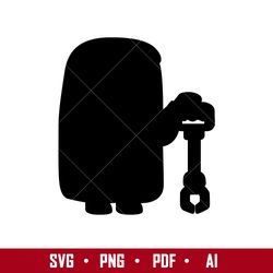 granny rita silhouette svg, bluey svg, cartoon svg, png pdf ai digital file