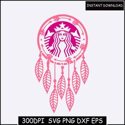 Dream Catcher Coffee Cold Cup Svg, Feathers Svg, Dream Svg, Night Svg, Pre Sized Cold Cup, Cricut Cut Files