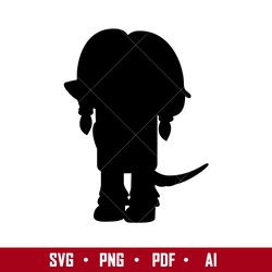 bluey indy silhouette svg, indy dog svg, bluey svg, cartoon svg, png pdf ai digital file