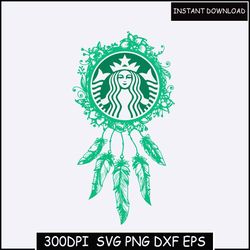 dreamcatcher svg starbucks cup wrap svg, boho feather 24oz venti cold cup full wrap tumbler svg files for cricut
