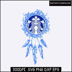 dreamcatcher svg starbucks cup wrap svg, boho feather 24oz venti cold cup full wrap tumbler svg files for cricut