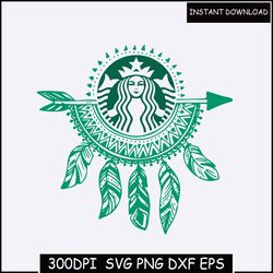 Dream Catcher Coffee Cold Cup Svg, Feathers Svg, Dream Svg, Night Svg, Pre Sized Cold Cup, Cricut Cut Files