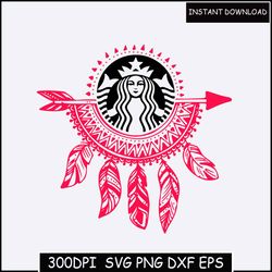 dreamcatcher starbucks cup svg, dreamcatcher svg, diy venti for cricut