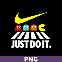 Pac Man Swoosh Png, Pac Man Nike Just Do It Png, Nike Logo Png, Pac Man Png, Nike Png - Download File