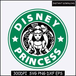 cinderella starbucks coffee style svg