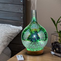 revitalizing and modern 3d glass diffuser: soothing, mood-enhancing, and a chic addition to any decorative space