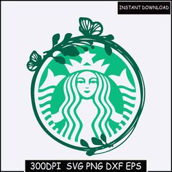 Flower frame to personalize your starbucks, Flower frame svg, floral svg, Flower Starbucks SVG for Venti cold Cup