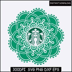 starbucks flower wreath svg sublimation