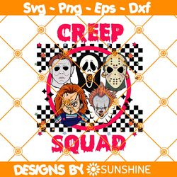 Creep Squad Horror Face Svg, Creep squad Svg, Retro Halloween Svg, Creep it real Svg, Halloween Svg,File For Cricut