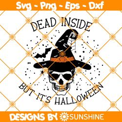 Dead Inside But It Is Halloween Svg, Halloween Svg, Dead Inside Svg, Skeleton Skull Svg, Skeleton Halloween Svg