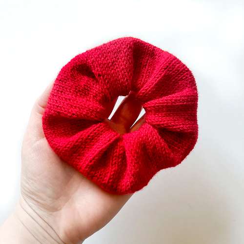 Handknit Red Scrunchies for women Christmas gift for her Gift for women Valentine day gifts Scrunchie