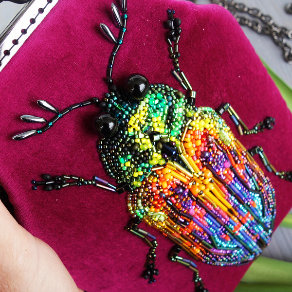 rainbow beetle bead embroidery bag.jpg