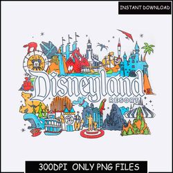 retro disneyland est 1955 california png, vintage disneyland png, disneyfamily matching png, mickey and friends png