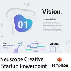 neuscope creative startup powerpoint template dark light ppt template